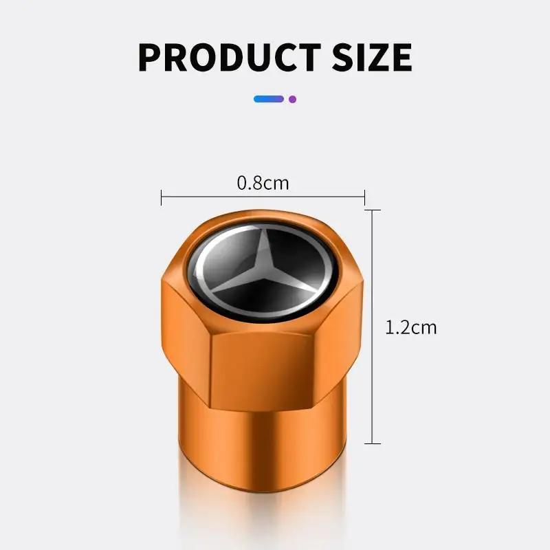 4PCS Car Wheel Tire Valves Tyre Stem Air Caps Cover For Mercedes Benz AMG W176 W202 W204 W205 W210 W211 W212 CLA CLK CLS GLA GLC ZQ1