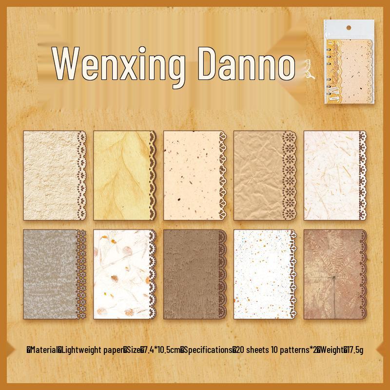 Yu Xian Retro Lace Journal: Fog Island Series - 20 Sheets, 4 Styles