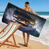 Vintage Car 2D Flat Print Beach Towel, Large Soft Quick Dry Towel for Beach Camping Swimming.MSTJ0918222