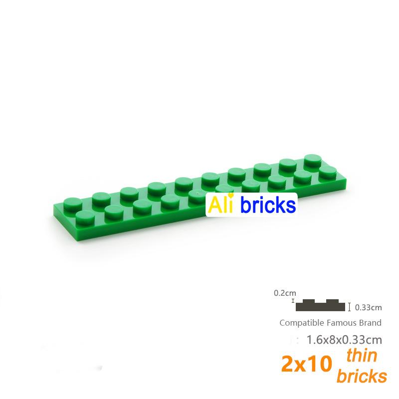 30pcs DIY Building Blocks Thin Figures Bricks 2x10 Dots Educational Creative Size Compatible With 3832 Plastic Toys for Children