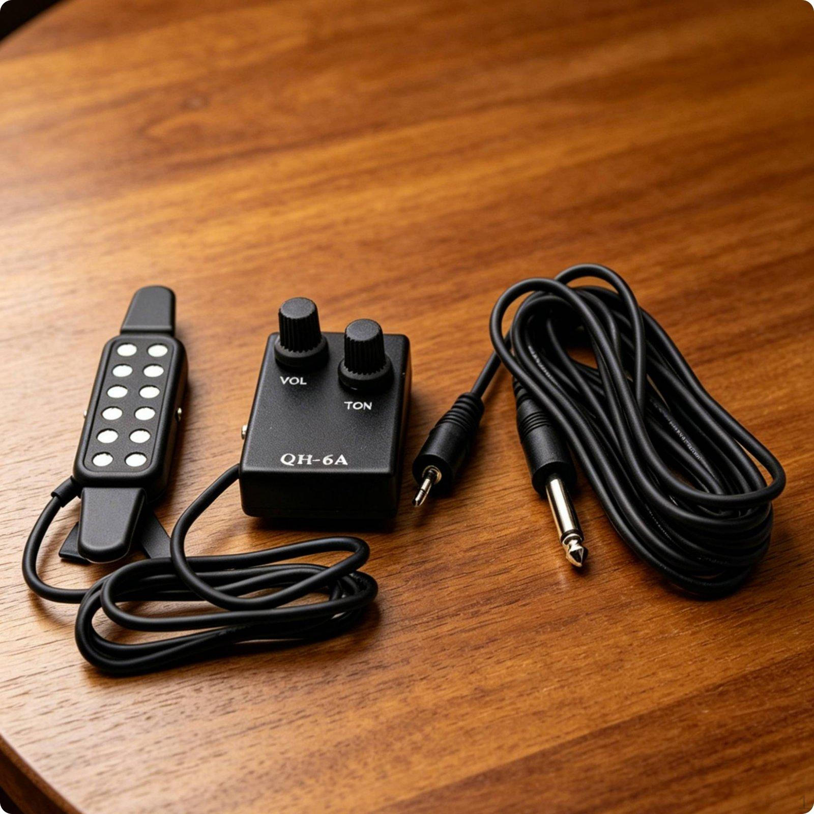Acoustic Guitar Pickup Easy Installation Soundhole Plug and Musical Instrument