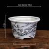 White Glazed Ceramic Succulent Pot - Mini Potted Plant for Office Desk or Balcony