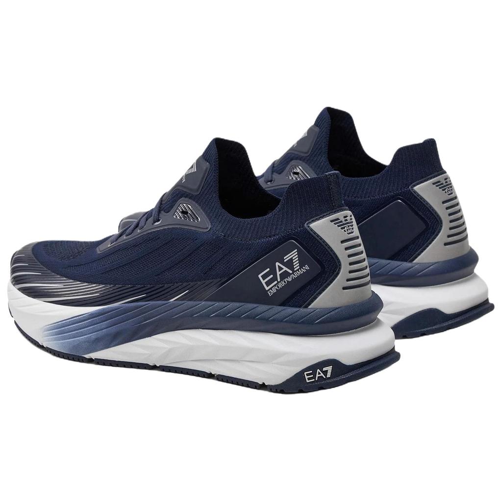Emporio Armani Sapatos Casuais de Cadarço com Biqueira Redonda EA7 Tênis Unissex Azul X8X176-XK377-R649