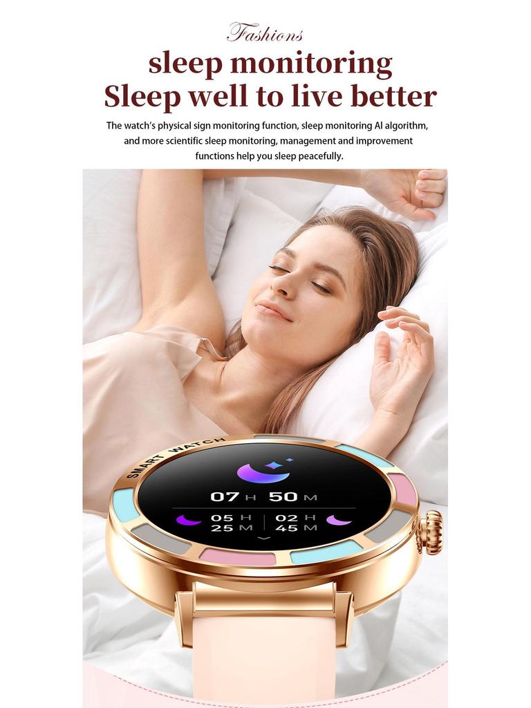 Women's Bluetooth Smartwatch: Heart Rate, Sleep Monitor, IP67 Waterproof, Outdoor Sports Bracelet