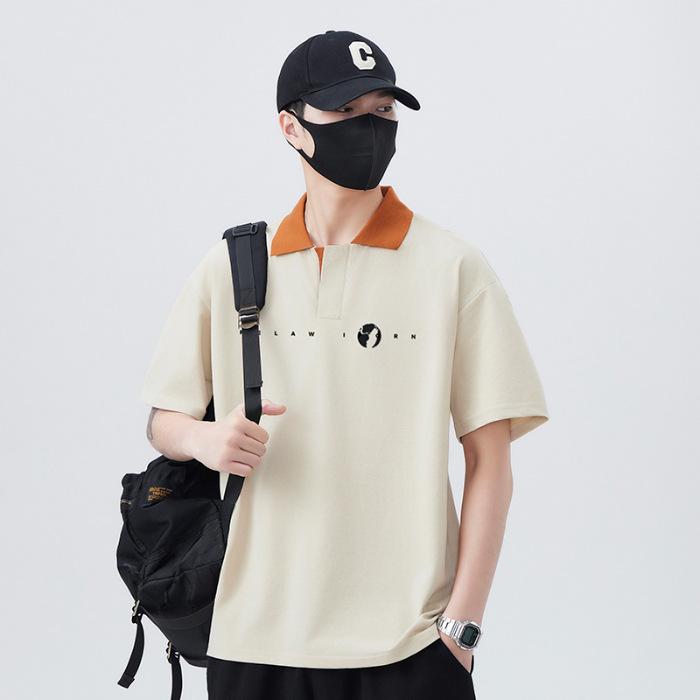

Men s Summer New Versatile Loose Lapel Short-sleeved POLO Shirt Thin Short-sleeved 3XL