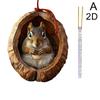 Animal Christmas Ornaments 2D Acrylic Forest Animal Cute Woodland Animal Animal Pattern Christm L5C9
