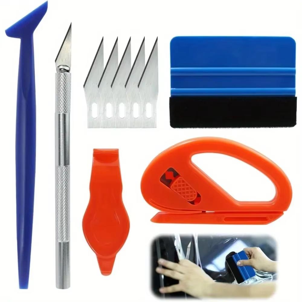 Car Tool Kit - Professional Felt Scraper, Trimmer, Soft Corner - For Car Wrapping, Window Tinting & Wallpaper Installation
