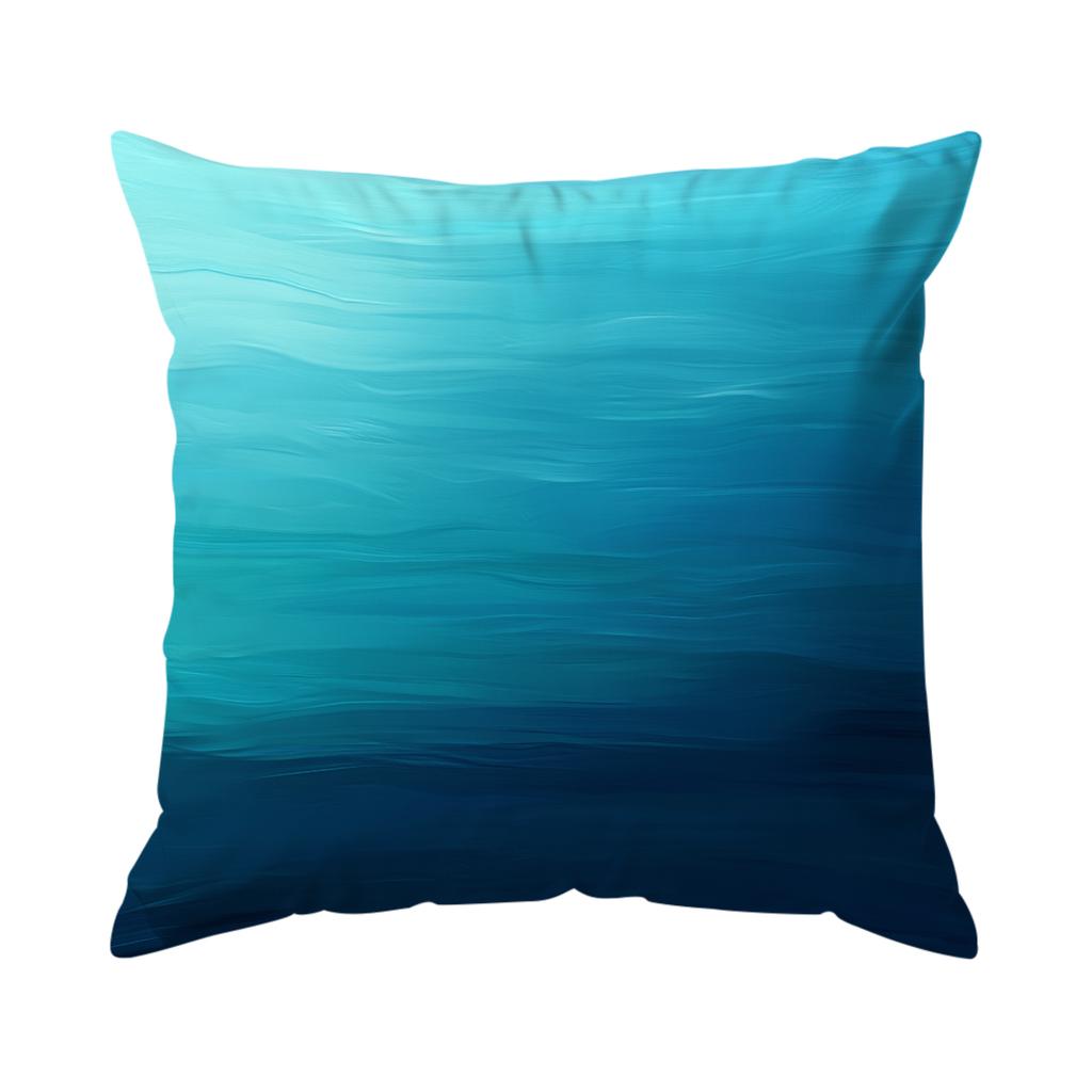 Blue Green Stripes Cushion Pillowcase Printed Polyester 45X45Cm Throw Pillowcover Decorative Sofa Cushion Pillowslip Home Decor