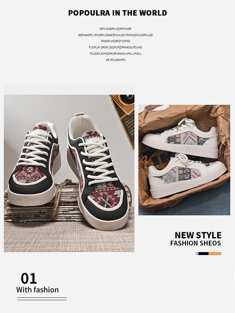 Shoes men's shoes board shoes men's new spring and summer breathable casual low-top retro teen flat-bottomed sneakers men
