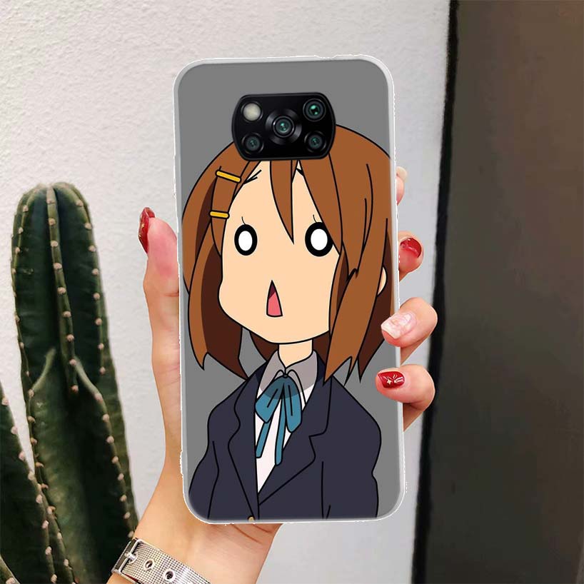 K on! Hirasawa Yui Anime For Xiaomi Poco X6 X3 Nfc X5 X4 F6 F5 Pro Phone Case F4 Gt F3 F2 F1 M5S M4 M3 M2 5G Fundas Coque X3 Nfc
