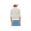 FILA SS22 Solid Color Loose Straight Cut Simple Five-Point Sleeve Polo Shirt Women tops Ice-Cream F11W227403F-WT