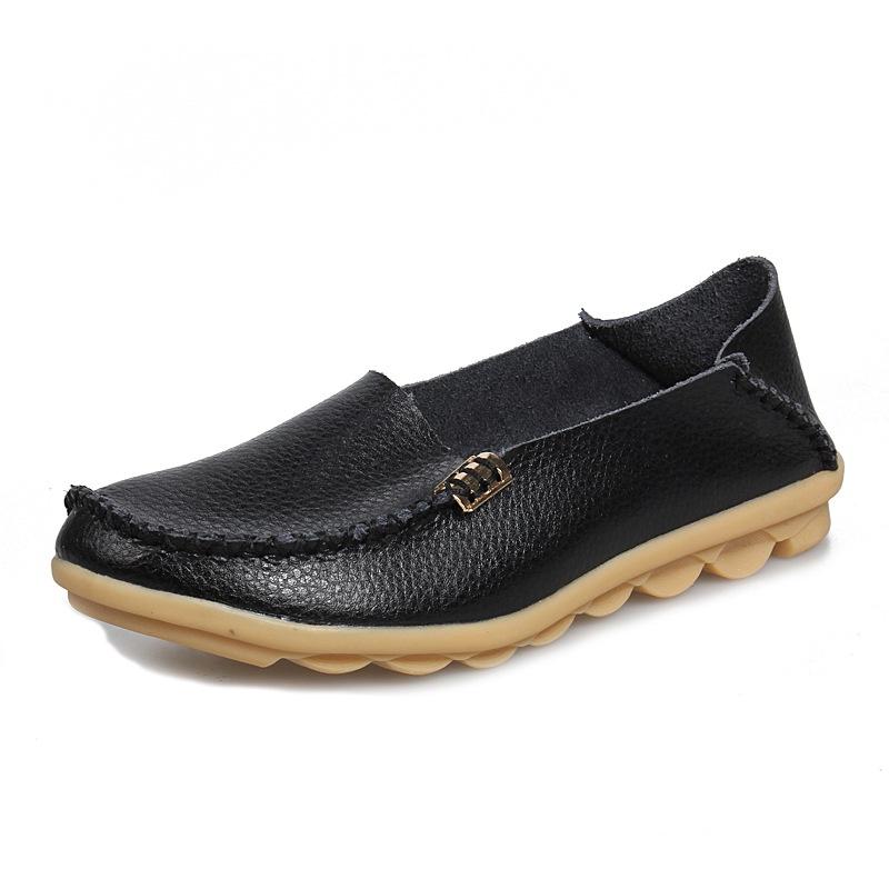 Elegant Women's Soft Pu Leather Loafers Slip-on Slippers With Timeless Design