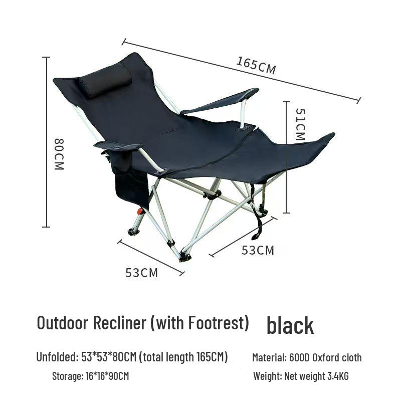 

Портативное складное кресло-шезлонг для улицы: Регулируемое 4-скоростное кресло с подлокотниками и подставкой для ног для кемпинга и отдыха