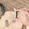 4Pcs Stainless Steel Miniature Salt Shakers Seasoning Box Condiment Holders Easy Carry Spices Container for Restaurant