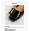 2026 Spring New Arrival: Women's French Patent Leather Chunky Mid-Heel Square Toe Shoes