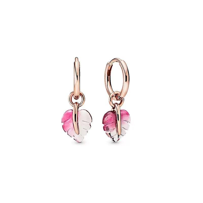 Circle Earrings Zircon Heart Earrings 100% S925 Pure Silver Women's Earrings Jewelry Suitable For Valentine's Day Gifts