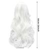 White Long Loose Wave Wig with Middle Part - Natural-Looking Synthetic Fiber for Cosplay, Party & Daily Styling