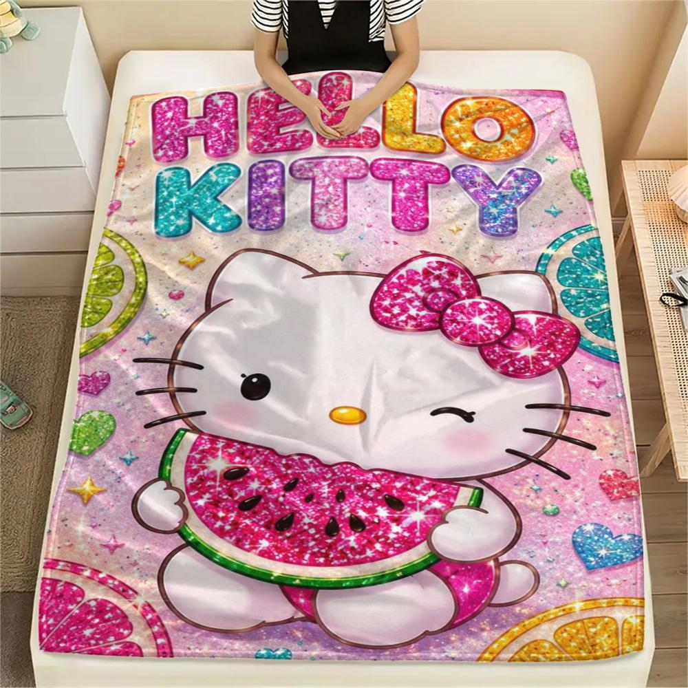 Hello Kitty Dolphin Ocean Adventure Blanket Sofa Blanket Soft And Comfortable Office Rest Blanket Machine Washable Air Conditioning Blanket