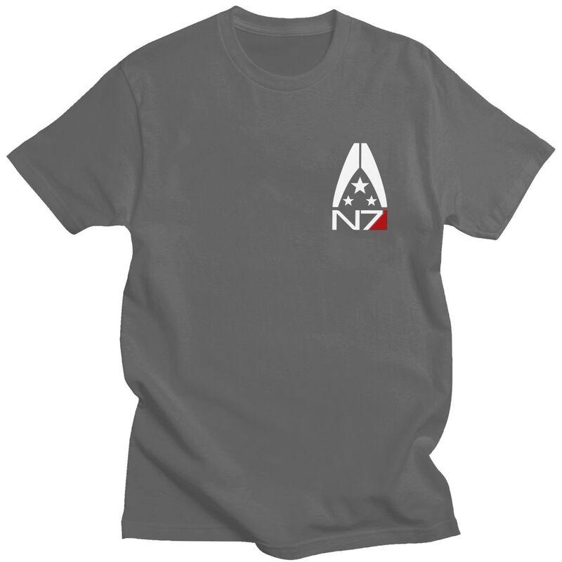 Custom Mass Effect Alliance N7 Logo Tshirts for Men Short Sleeve T Shirt Tshirt Slim Fit 100 Cotton Tee Gift