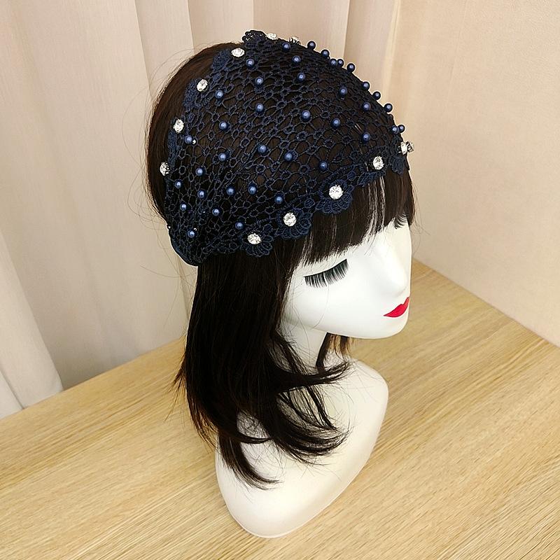 Fascia per Capelli Larga con Perle, Copricapo Grigio, Accessori per Capelli, Viso di Bambina, Lavaggio del Viso, Sport, Casual, Copricapo Chiuso, Tiara