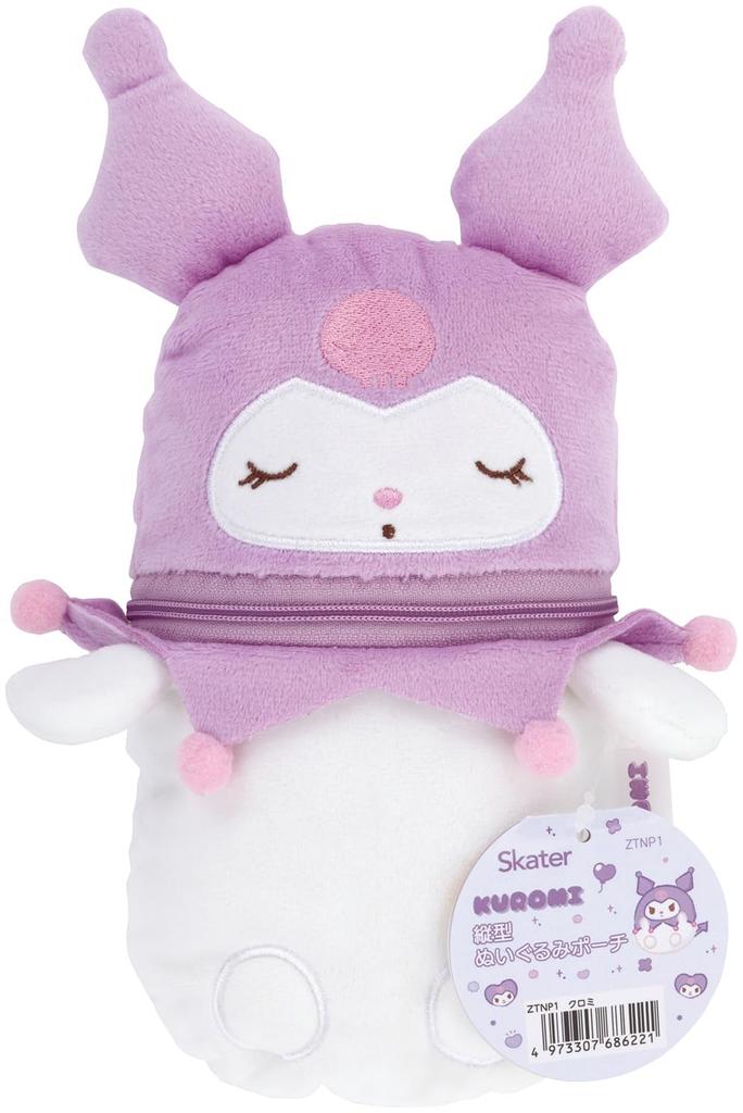 Skater Vertical Plush Pouch Sanrio Kuromi ZTNP1-A