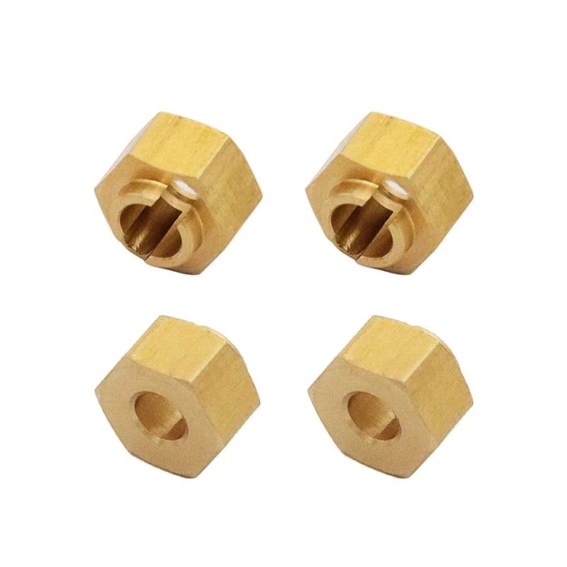 4Pcs 7mm Brass Wheel Hex Hub Extender Adapter 4/5/6mm For TRX4M Bronco Defender 1/18 RC Crawler Car Model Parts