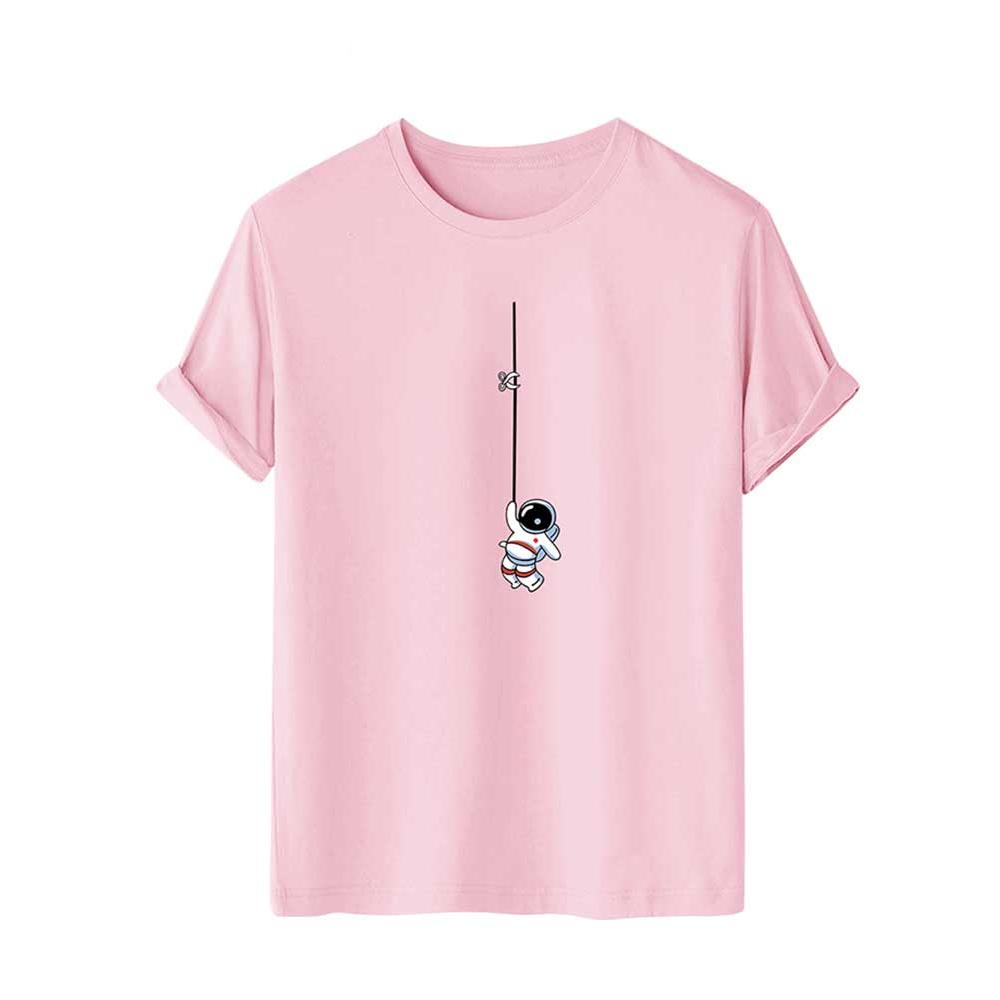 

Мужская футболка с принтом астронавта, простая однотонная одежда, повседневная повседневная одежда, рубашка большого размера, уличные футболки в стиле Харадзюку M