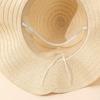 1pc Women's Oversize Brim Straw Hat Women's Summer Sun Block Big Brim Hat Seaside Bow Beach Hat Suitable For Sun Protection