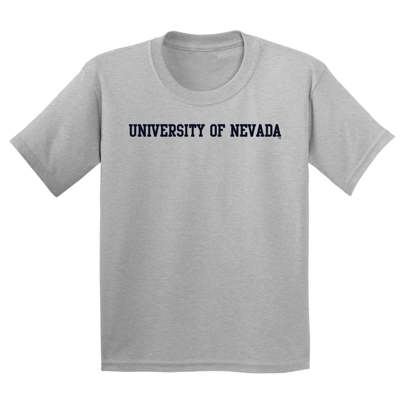 University of Nevada Wolf Pack Basic Block Youth T-Shirt - Sport Grey M