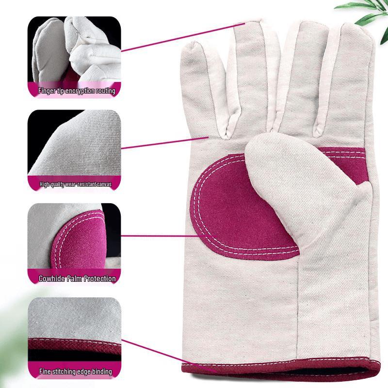 Huater Double-Layer Canvas Work Gloves