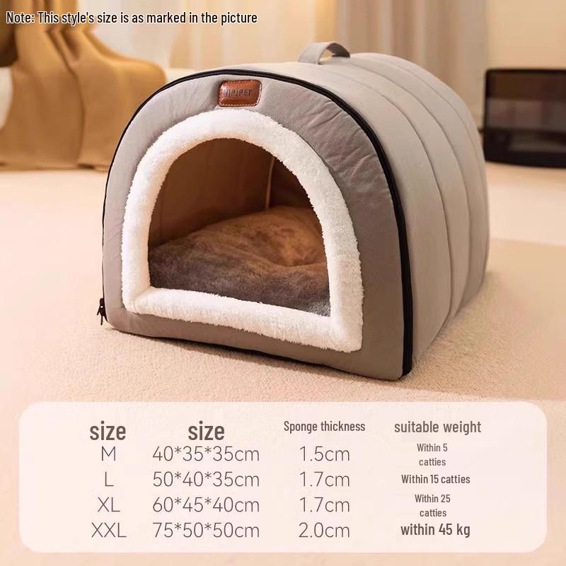 Doghouse Thickened Removable & Washable Large Dog Mat - Winter Warm Nest