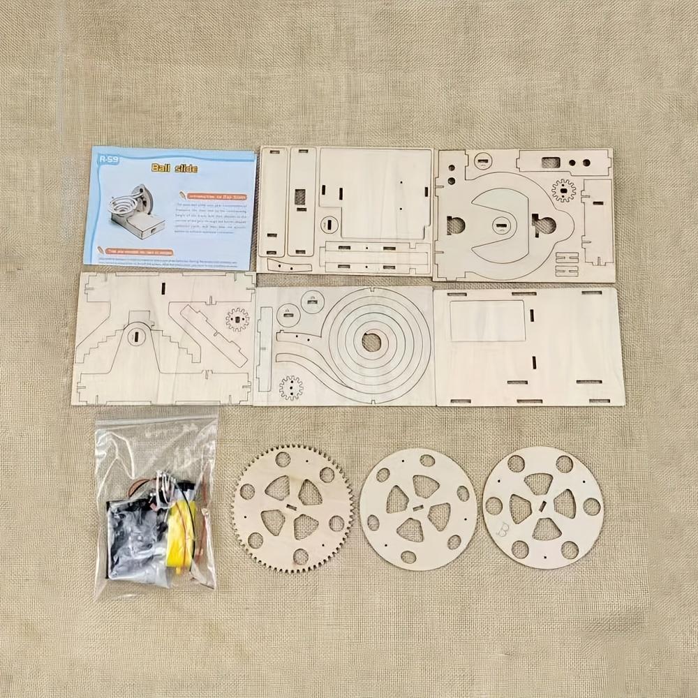Kleines Experiment Kugelbahnmodell Rutsche Naturwissenschaften elektrischer Wirbel Zusammenbau Kugel mechanisches Gerüst 12 Jahre alt+