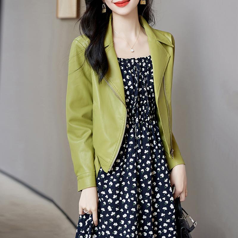 

Женская кожаная куртка-локомотив, весна-осень, новый дизайн, модный темперамент, универсальная кожаная куртка L