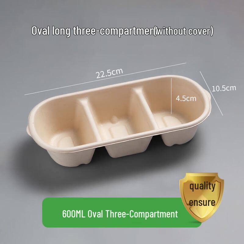 Jiemengzhe Disposable 4-Compartment Takeout Meal Box