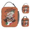 Cappuccino Assassino Italian Brainrot Lunch Bag Girls Graphic Lunch Box Kawaii Outdoor Picnic Cooler Bag Portable  Lunch Bags