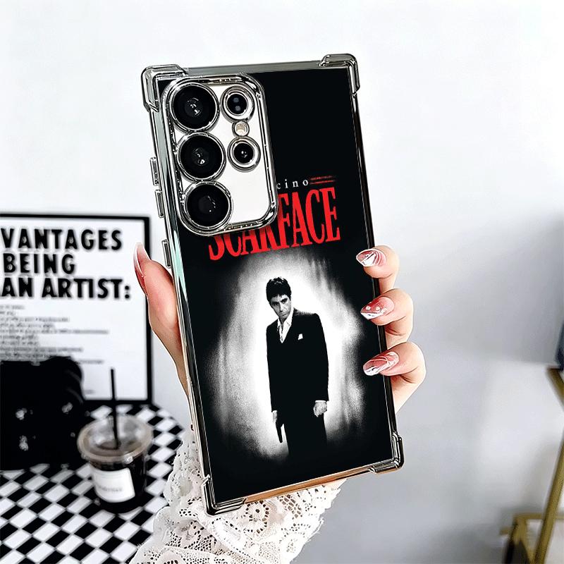 

Scarface 1983 Al Pacino Soft Phone Case For Samsung Galaxy S26 Ultra S25 Edge S24 FE S23 Plus S22 S21 + S20 Plating Anti-Fall Fu Samsung S21 Ultra