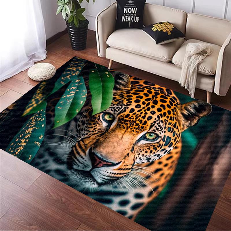 Rose leopard print carpet African cheetah room decoration Large Area Rugs Living Sofa Doormat Non Slip Hallway Balcony Floor Mat