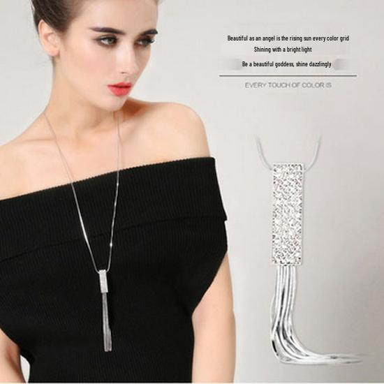 Elegant Cross-Border Sweater Chain: Luxury Women's Long Necklace - Versatile, Chic Autumn/Winter Accessory