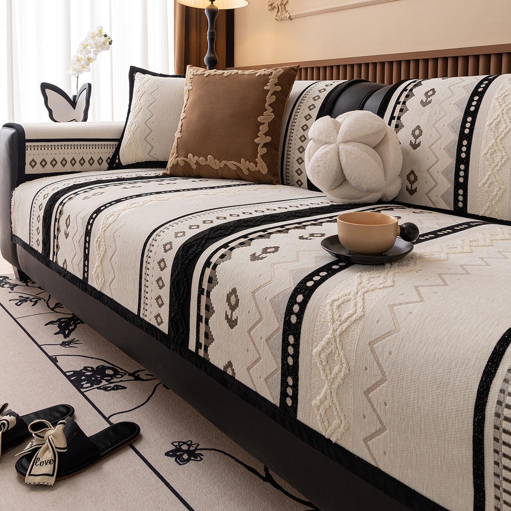 Chenier Jacquard Sofa Cushion Four Seasons Universal Non-slip Cushion Straight Row Sofa Cushion Cover