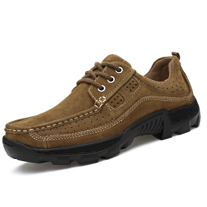 Men's Outdoor Leisure Shoes New Autumn Genuine Leather Suede Shoes Breathable Low Top Work Shoes Outdoor Casual Shoes