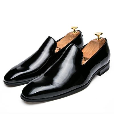 Mocasines de charol de moda para hombre, Slip-On, Moda de lujo, Cuero, Primavera, Zapatos casuales para hombre para exterior, Planos, Zapatos de vestir para hombre, Tendencia, Mocasines