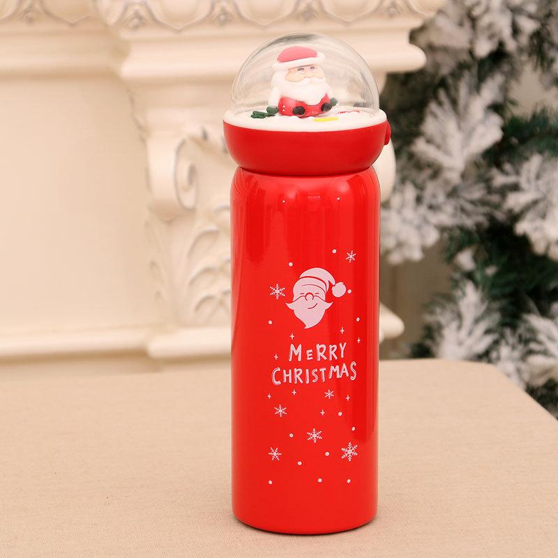 Christmas Gift for Girlfriend Gift Santa View Insulated Glass Christmas Gift Water Glass