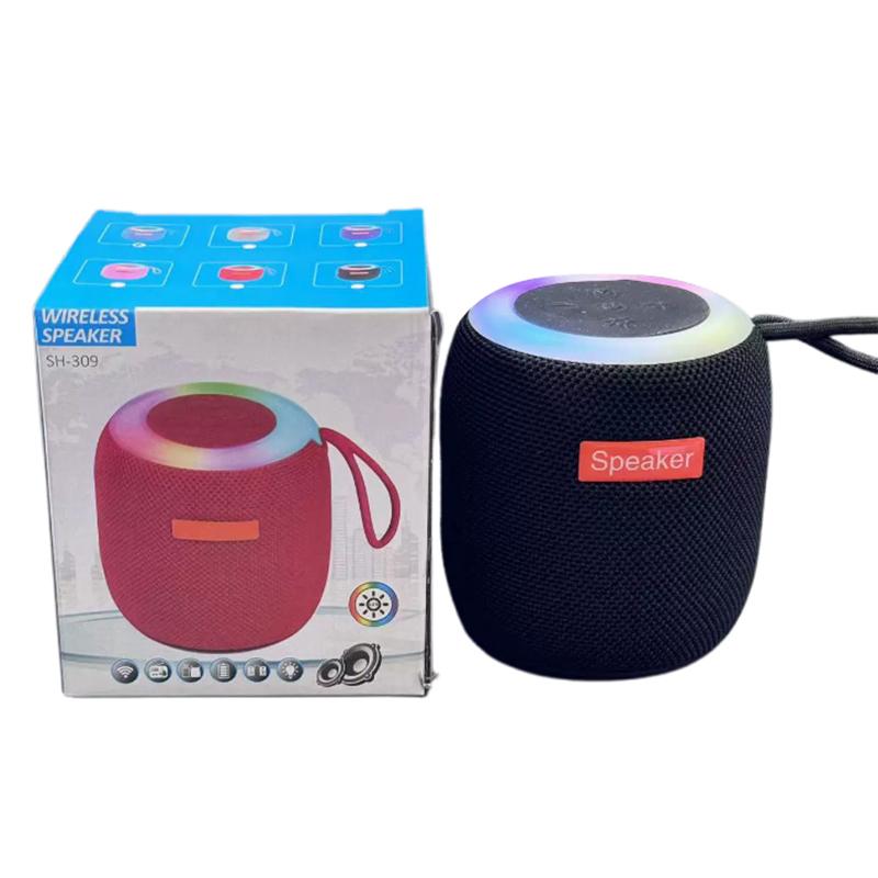 Bezprzewodowy Głośnik Bluetooth Wodoodporny Kolorowe Światła RGB Efekt Dźwięku Stereo Bas Ładowanie Przenośny Głośnik