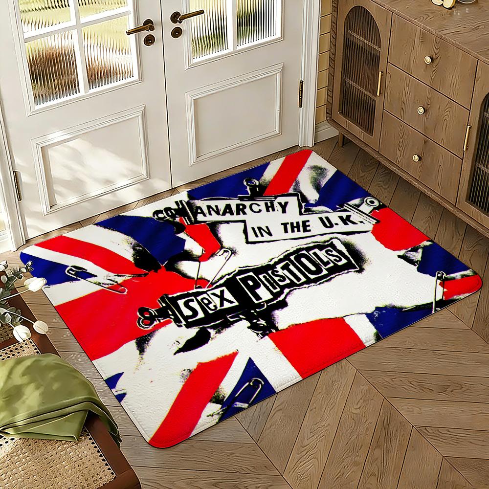 Rock Music Floor Mat Soft Thickened Absorbent Non-Slip Bedroom Living Room Door Mat Home Decor Flannel Rugs