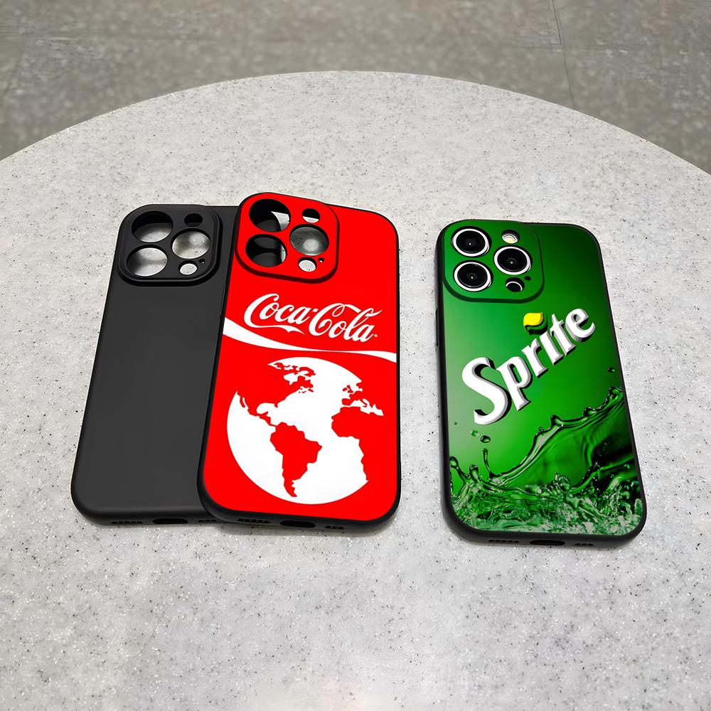Hot C-Coca Drinks C-Cola Phone Case For 16 Pro Max Iphone 17 Pro Max 14 15 Plus 12 13 11 Pro Xr X Xs SE Back Cover