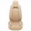 Seamless Fit Single Seat Cover Quilted Leather Easy To Clean Headrest