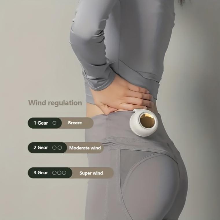 Portable USB Rechargeable Fan with Lithium Battery Compact 360°Rotary Clip On Design,Pink Polished Finish,Wearable for Indoor Outdoor Use