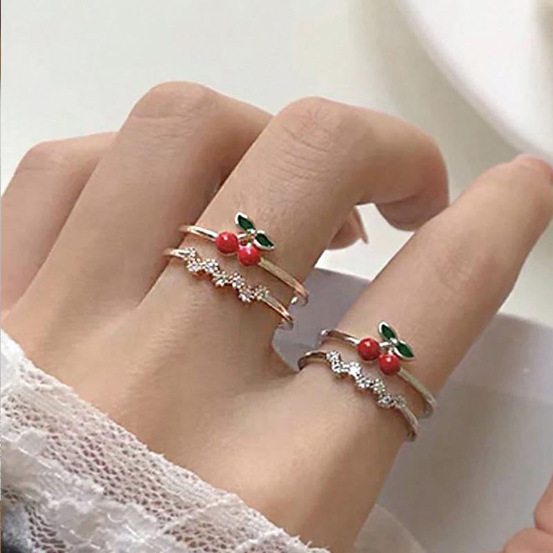 

Small niche design, fashionable personality, cool style, index finger ring Opening adjustable рожевий