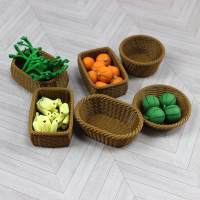 1:12 Dollhouse Miniature Miniature Simulation Fruit Basket Furniture Home Model Decor Toy Doll House Accessories