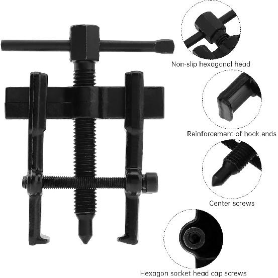 ChgImposs 2 Inch 2-Jaw Gear Puller, Adjustable CR-V Steel Bearing & Gear Separator Tool For Removing Bearings, Pulleys, Flywheels, Auto Mechanic